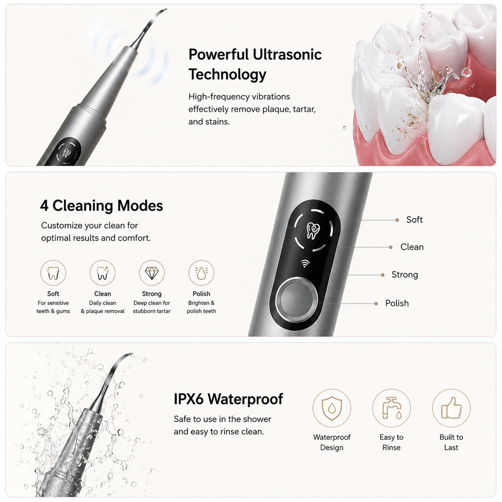 Curvy Moon Ultrasonic Dental Cleaner